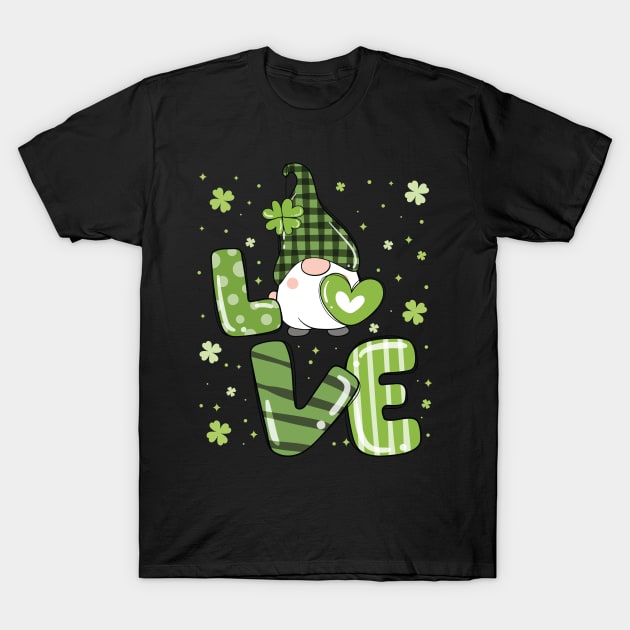 love st patrick's day with gnome T-Shirt by Riyadkhandaker